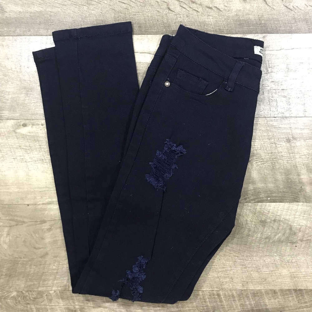 NWOT Navy Jean Material Skinny Pants